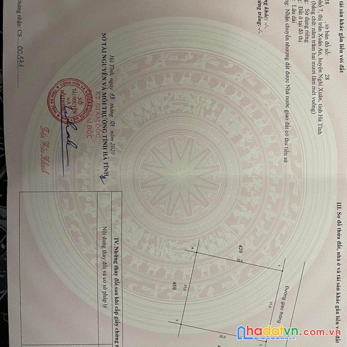Sở hữu ngay lô đất đẹp tại thị trấn xuân an, huyện nghi xuân, tỉnh hà tĩnh