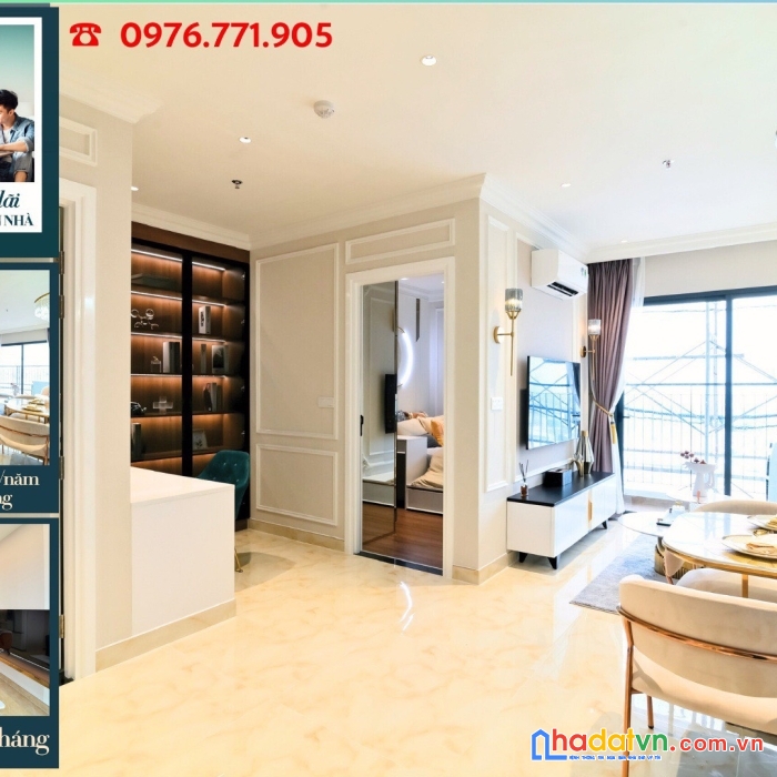 Dễ dàng sở hữu 2pn diện tích 59.6m2 chỉ cần trả trước 200tr