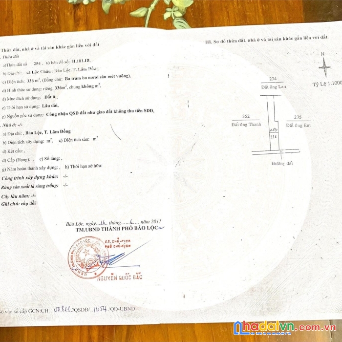 Sở hữu ngay lô đất đẹp vị trí đắc địa tại 941 quốc lộ 20, xã lộc châu, tp bảo lộc, lâm đồng