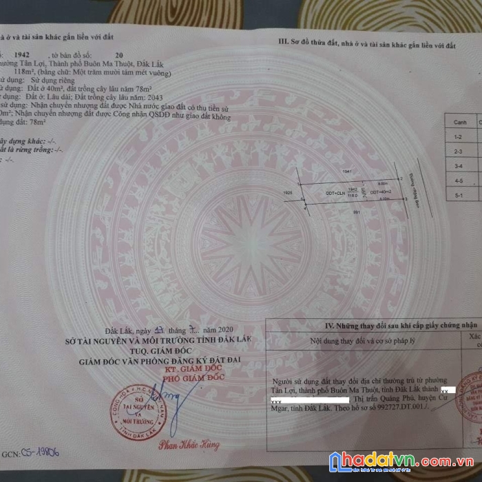Đất chính chủ giá cực rẻ - vị trí đẹp tại phường tân lợi, tp buôn ma thuột