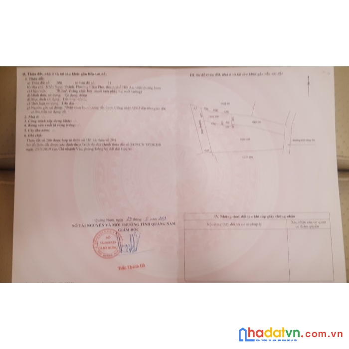 Đất chính chủ giá cực rẻ - vị trí đẹp thành phố hội an - quảng nam