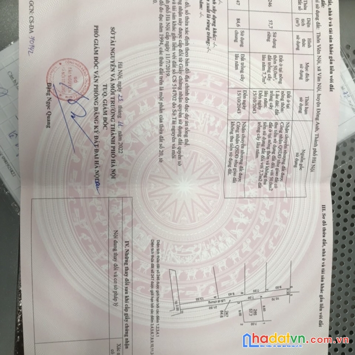 Bán nhà 3 tầng 58m thôn viên nội xã vân nội huyện đông anh