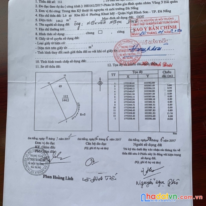Chính chủ cần bán đất khu gđ sân bay nước mặn phường khuê mỹ, quận ngũ hành sơn , tp đà nẵng