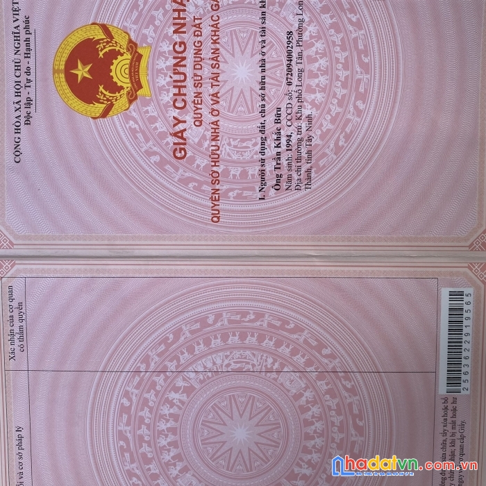 Chính chủ cần bán đất tại khu phố 7, phường 3, tp tây ninh, tỉnh tây ninh