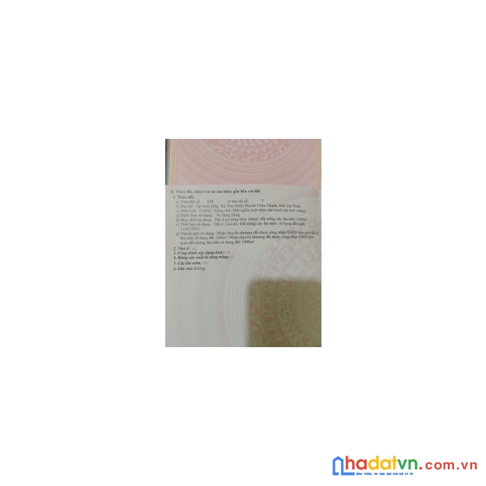 Cần bán lô đất vị trí đẹp tại huyện châu thành- tỉnh tây ninh