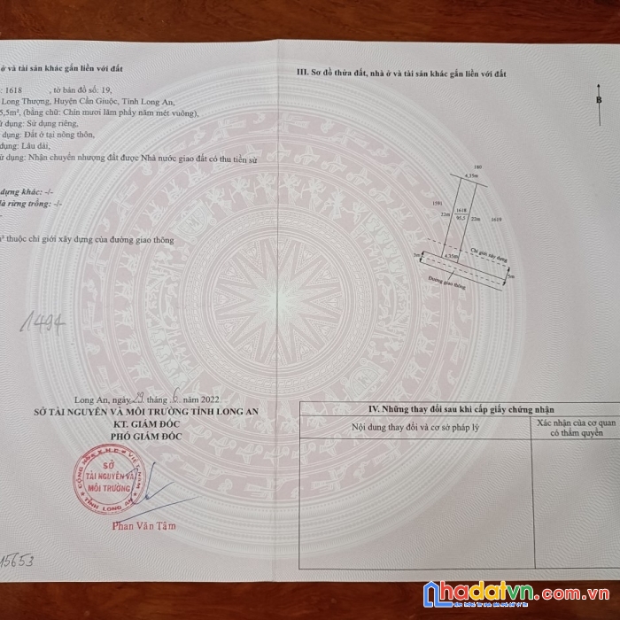 Chính chủ cần bán nhà ở xã long thượng,  huyện cần giuộc, tỉnh long an.