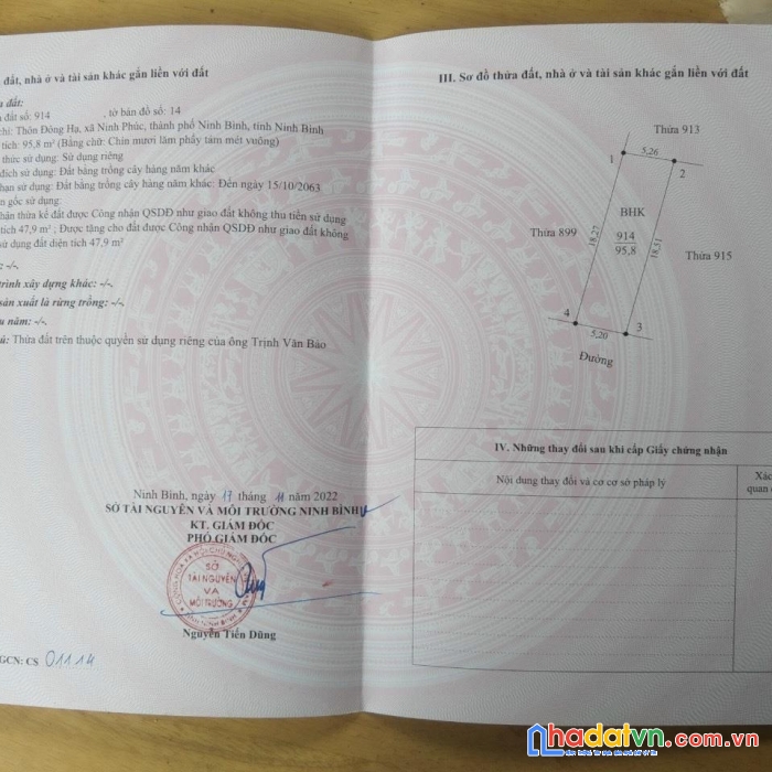 Chính chủ các lô liền kề tp ninh bình - giá cực rẻ - cực tiềm năng