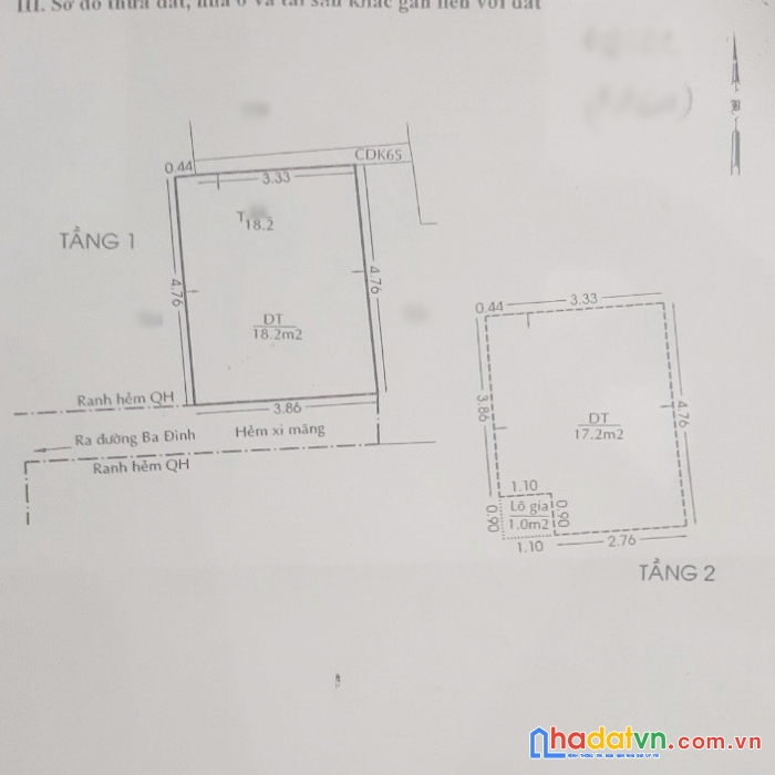 Nhà 2 tầng hẻm 617 ba đình phường 9 quận 8 - giá 1,79 tỷ tl