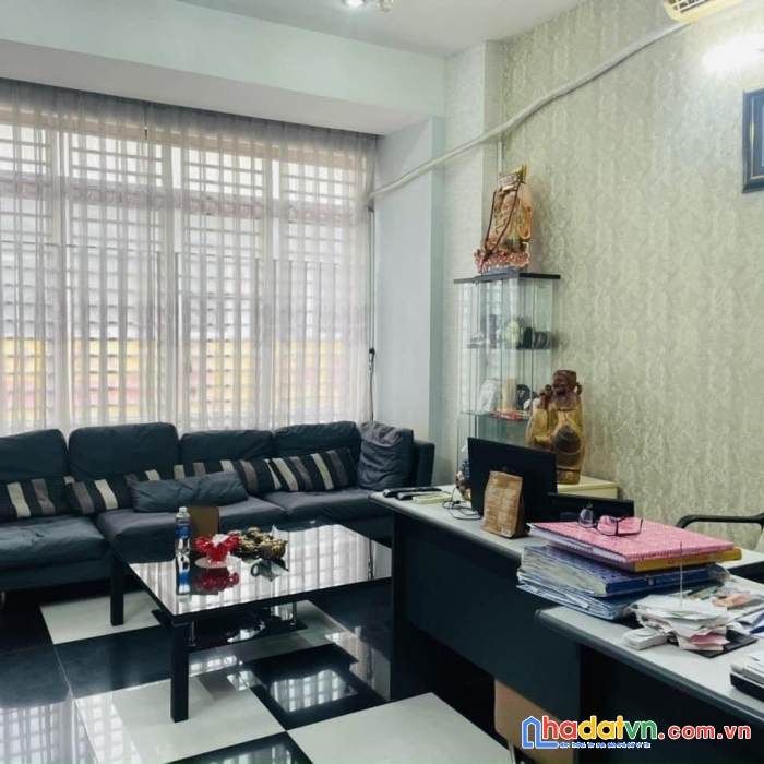 Bán nhà mặt tiền ký hoà quận 5 đường 12m có vỉa hè xây 4 tầng giá 15 tỷ tl