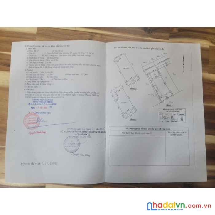 Nhà 3 tầng - 90m2 (6x15) x 3 tầng x 2trọ- hẻm xe hơi - nguyễn thái sơn