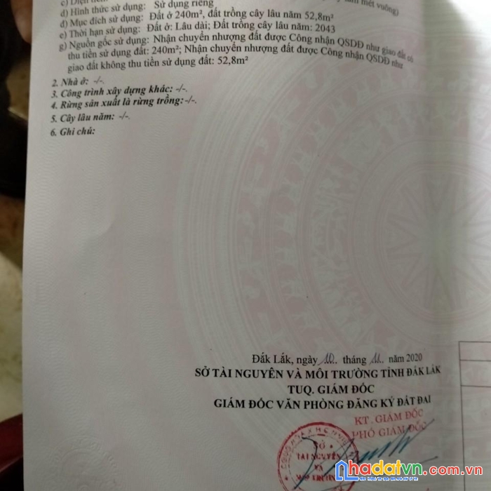 Chính chủ cần bán gấp lô đất vị trí tại thành phố buôn ma thuột , đắk lắk