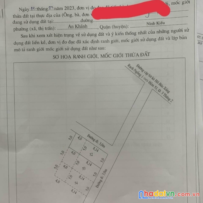 Sở hữu ngay lô đất góc 2 mặt tiền vị trí đắc địa tại an khánh - ninh kiều - cần thơ