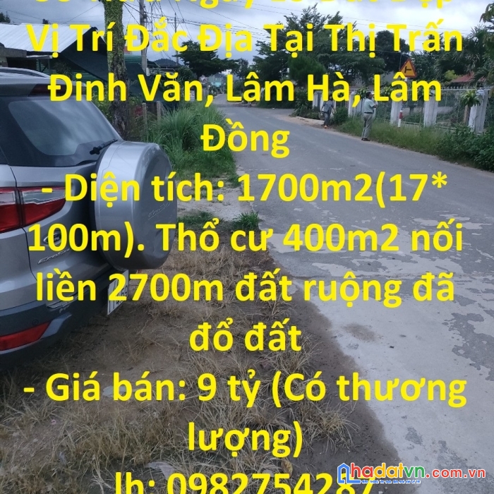 Sở hữu ngay lô đất đẹp vị trí đắc địa tại thị trấn đinh văn, lâm hà, lâm đồng