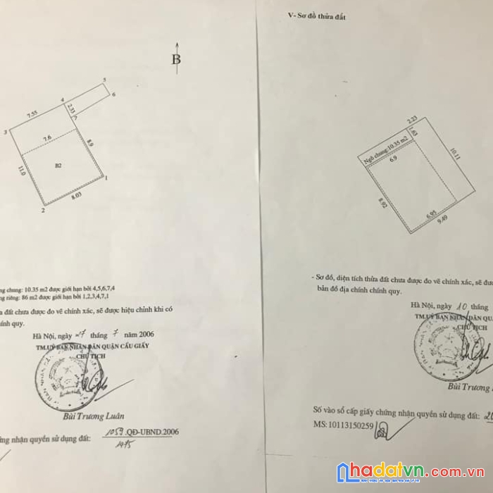 Bán đất tặng 2 căn nhà 3 tầng  trần quốc vượng,  cầu giấy, 180m, mt 16m, giá 16.8 tỷ