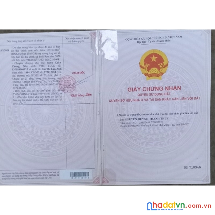 Sở hữu ngay lô đất vị trí đẹp tại thôn 1, xã suối rao, huyện châu đức, bà rịa - vũng tàu.