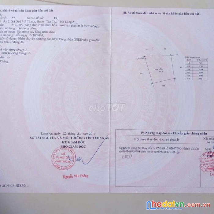 Chính chủ bán gấp đất 2 mặt tiền vị trí đẹp tại xã quê mỹ thạnh, huyện tân trụ - long an