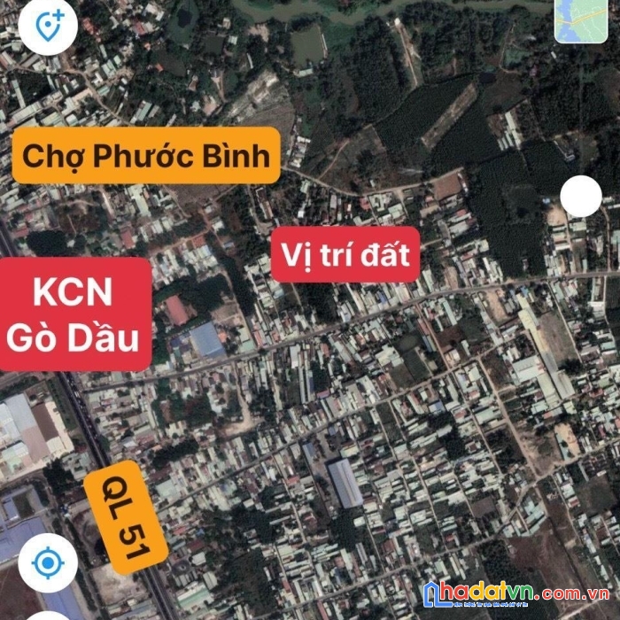 Bán đất phước bình long thành, dt 5x20,40 tc gần kcn gò dầu ql51. lh 0908528868