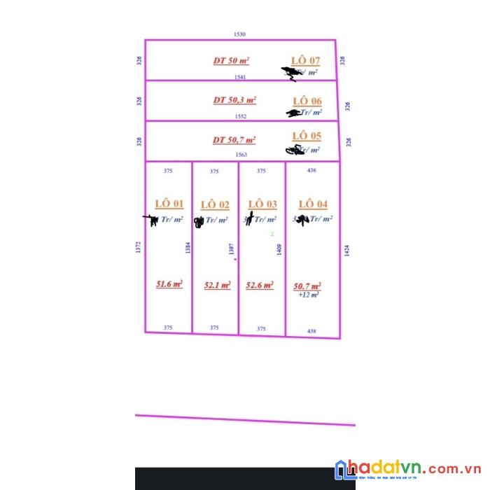 Mở bán 7 lô đất diện tích từ  50-53m2 tại đại độ võng la đông anh hn giá chỉ hơn 1 tỷ tí