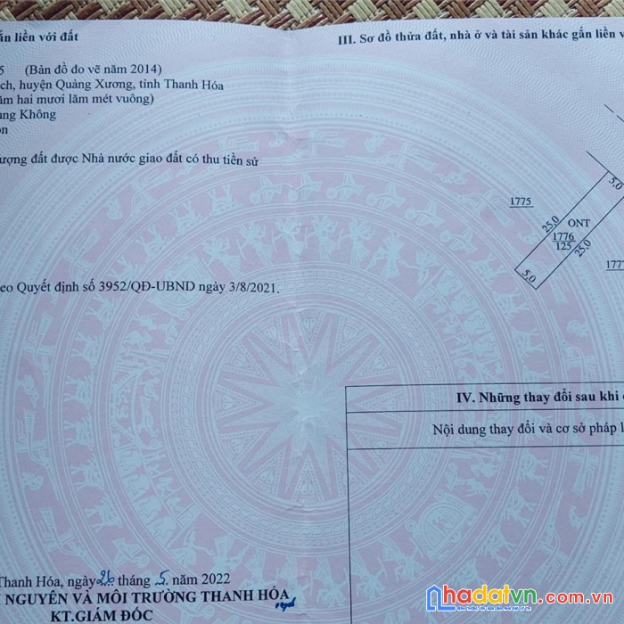 Mình có mảnh đất tại khu đô thị 3952 thanh hóa,