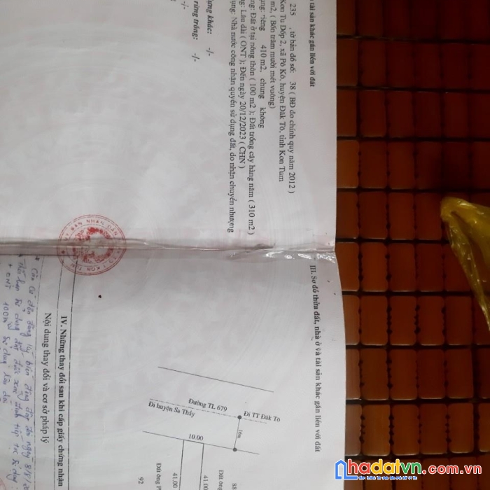 Sở hữu ngay lô đất vị trí đắc địa tại xã pô kô đắk tô, kon tum