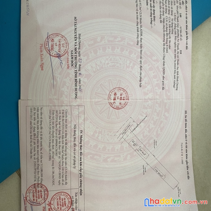 Giá quá rẻ.chỉ 10tr vnd 1m2 đất tại trung tâm tp.thuận an bình dương