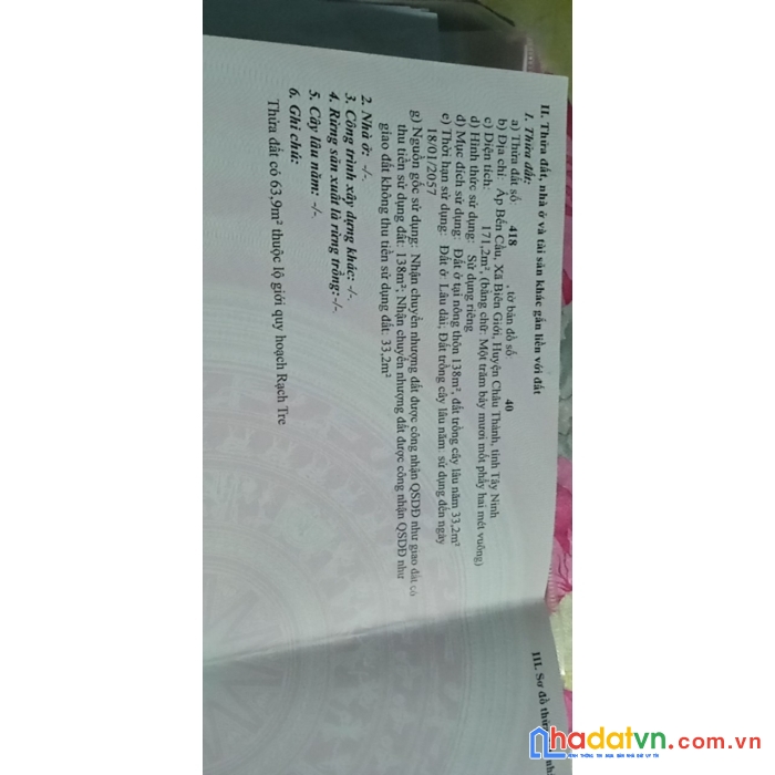 Chính chủ cần bán căn nhà ở xã biên giới, huyện châu thành, tỉnh tây ninh