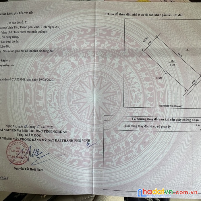 Đất đấu giá khối 1 vinh tân 81m2 giá chỉ 1,5x tỷ, ngõ trần đình san