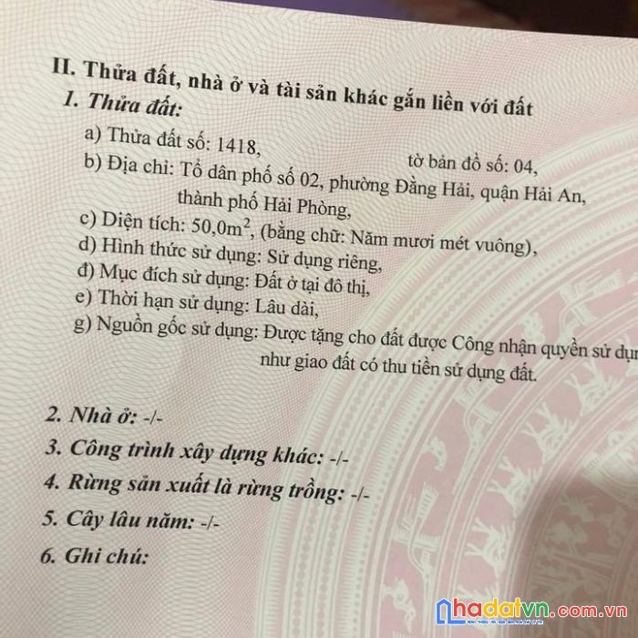 Chính chủ cần bán nhanh lô đất siêu đẹp tại tổ dân số 2, phường đằng hải, quận hải an, tp hải