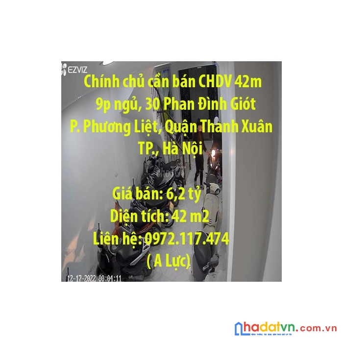 Chính chủ cần bán chdv 42m, 9p ngủ, 30 phan đình giót phường phương liệt, quận thanh xuân, hà nội