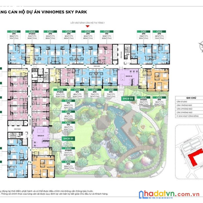 Chỉ cần 350 triệu sở hữu căn hộ studio tại vinhomes sky park, tp bắc giang