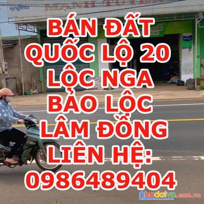 Chính chủ cần bán đất tại quốc lộ 20, phường lộc nga, tp bảo lộc, tỉnh lâm đồng lh: 0986 489 404