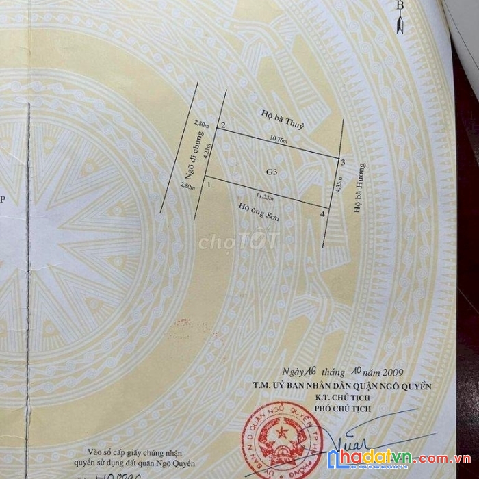 Chính chủ cần bán nhà tại đường đông khê gần ngã ba bà sáo