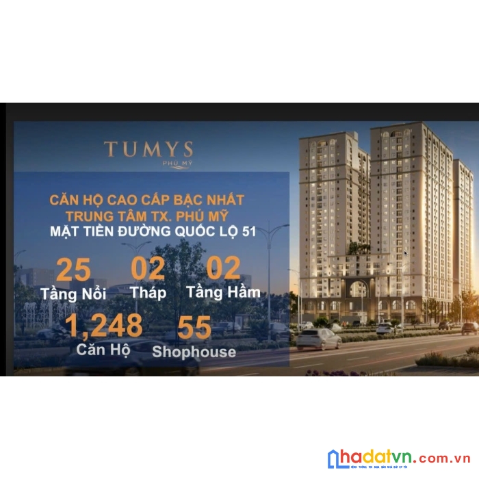 Căn hộ cao cấp tumys phú mỹ - chỉ cần thanh toán 450tr đến khi nhận nhà, chiết khấu hấp dẫn ngay