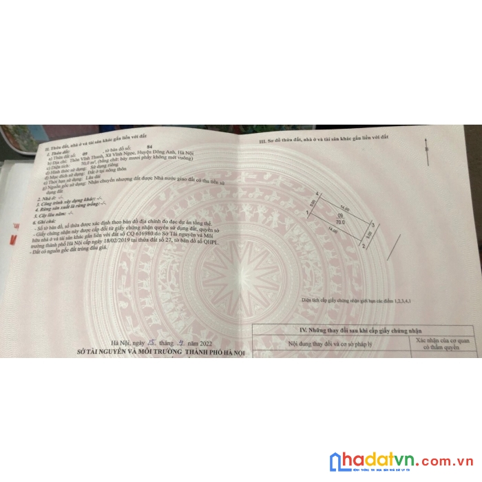 Bán tháo hơn 60m vĩnh ngọc-đông anh giá bèo. mt 5m có vỉa hè