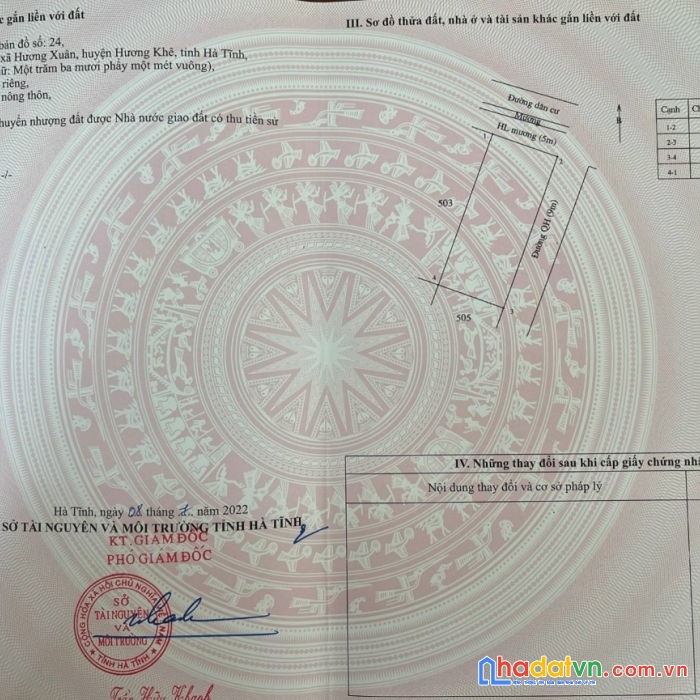 Chính chủ cần bán lô đất đẹp giá cắt lỗ chỉ 520tr tại xã hương xuân, hương khê, hà tĩnh