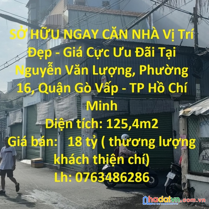 Sở hữu ngay căn nhà vị trí đẹp - giá cực ưu đãi tại quận gò vấp - tp hcm