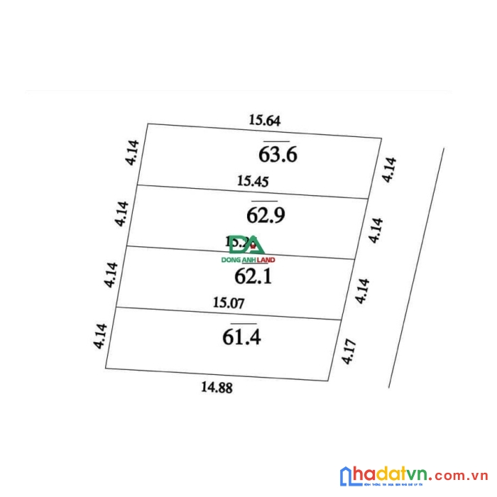 Chính chủ bán 4 lô đất bắc hồng, dt 61m2 - 62m2 lô. đường ô tô vào nhà - giá rẻ