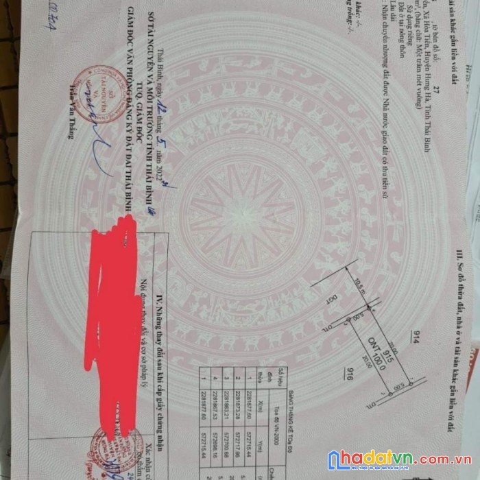 Chính chủ cần bán gấp đất siêu đẹp tại thôn quyền, xã hoà tiến, hưng hà, thái bình.