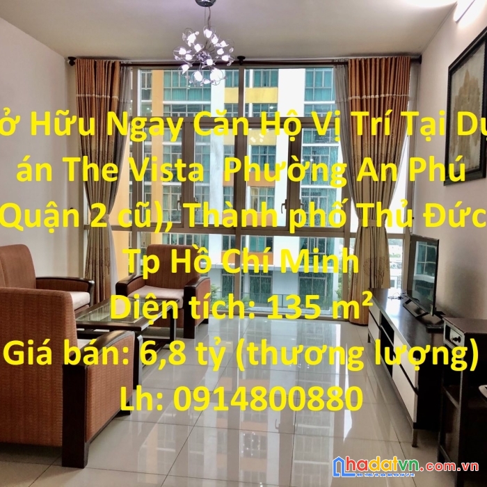 Sở hữu ngay căn hộ vị trí tại dự án the vista an phú, quận 2 - hcm - giá cực ưu đãi