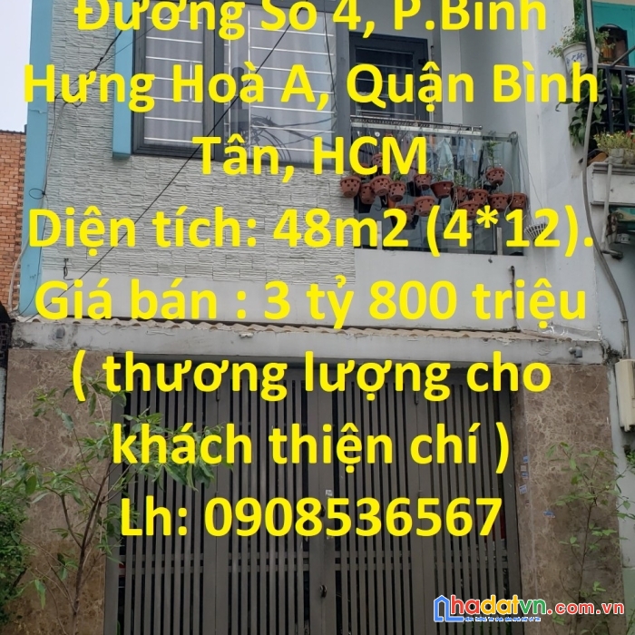 Chính chủ cần bán gấp căn nhà  ngay ngã 4 bốn xã tiếp giáp giữa bình tân và tân phú
