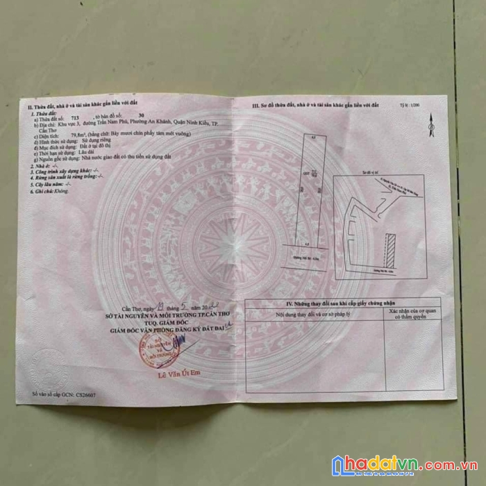 Chính chủ cần bán nhanh lô đất vị trí đẹp tại ninh kiều, tp cần thơ