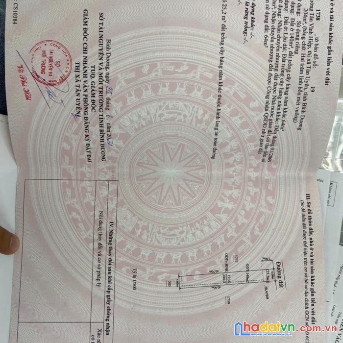 Chính chủ cần bán lô đất vị trí đẹp- giá rẻ tại tp tân uyên