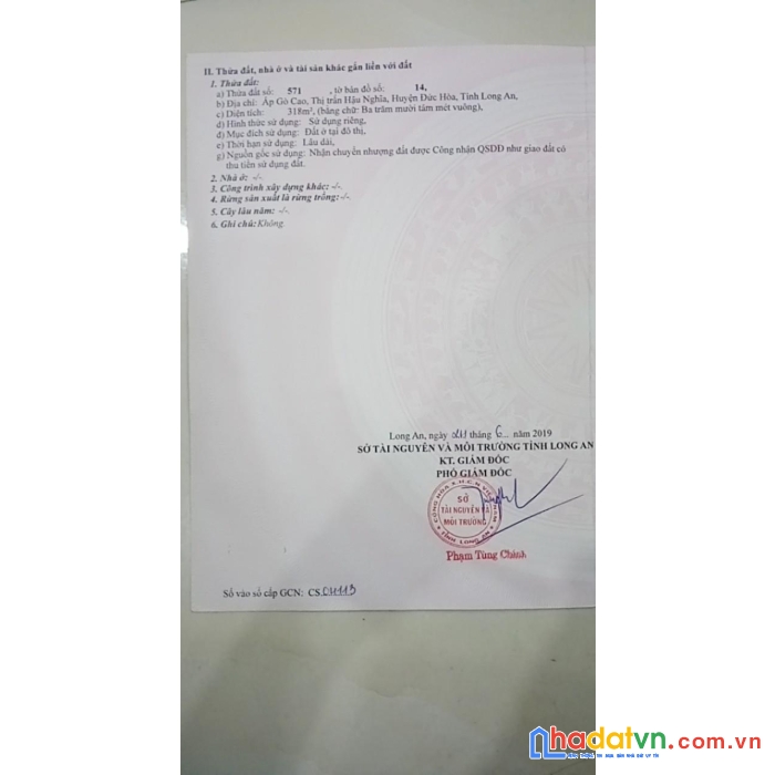 Sở hữu ngay lô đất đẹp vị trí tại   đức hoà- long an