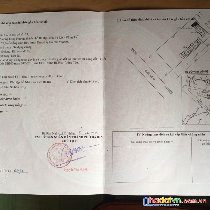 Bán nhanh căn hộ chung cư lô góc tầng trệt - cư xá nhà máy điện bà rịa