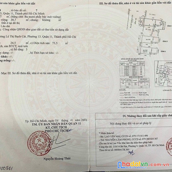Chính chủ bán nhà 4.35tỷ 1t+2l hxh lê thị bạch cát, quận 11