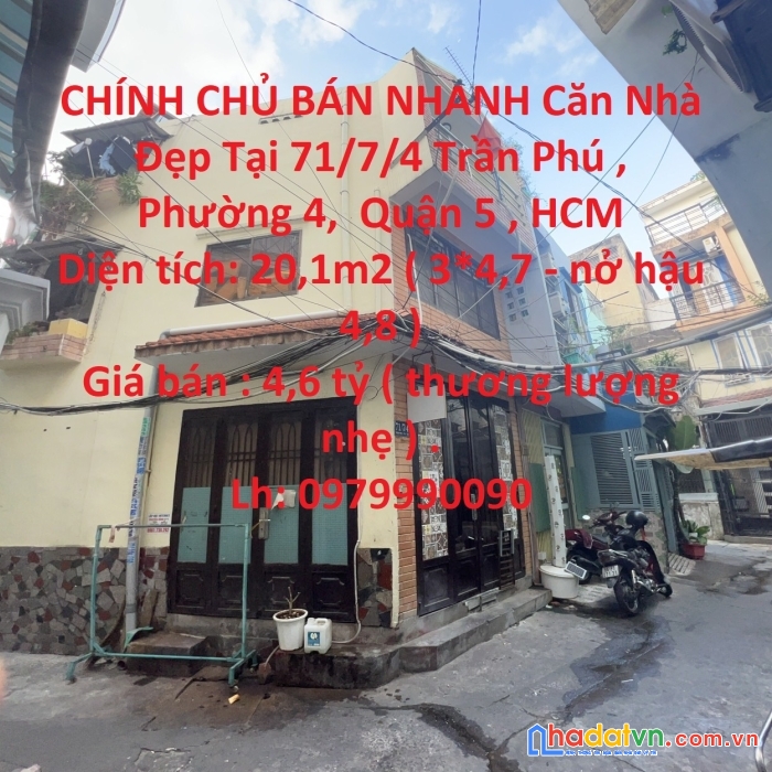 Chính chủ bán nhanh căn nhà đẹp tại quận 5 - giá đầu tư
