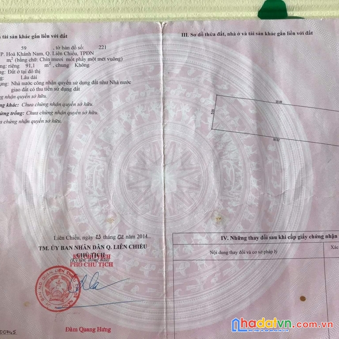 Chính chủ cần bán nhanh lô đất tại tổ 3, phường hòa khánh nam, liên chiểu, đà nẵng