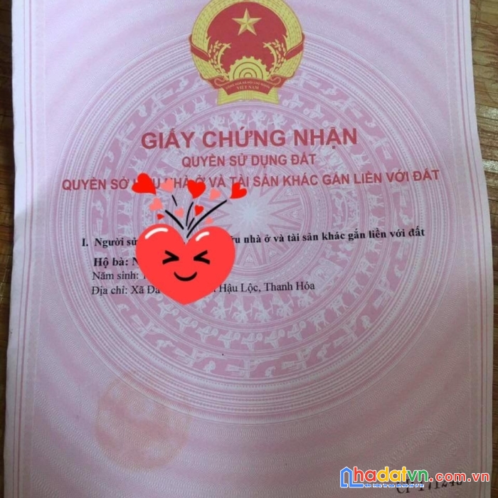 Chính chủ bán lô đất tại đa lộc - hậu lộc - thanh hóa