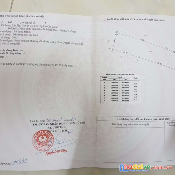 Cần bán đất vườn, 1188 m2, xã trung lập hạ