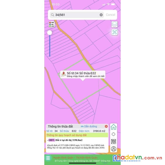 Siêu phẩm - đất đẹp - giá đầu tư - đất thổ cư tại thị trấn định quán - tỉnh đồng nai